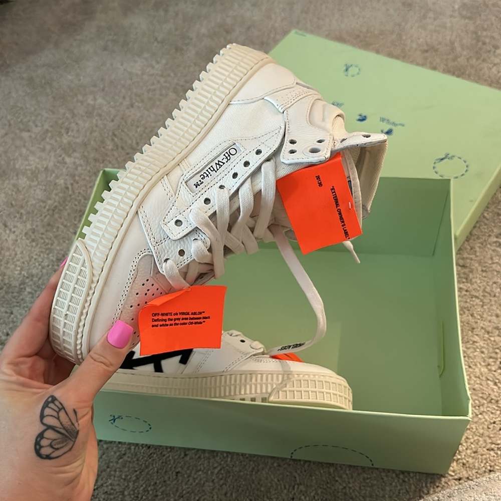Women’s Off-White size 36 3.0 off court high top sneakers - Picture 2 of 11